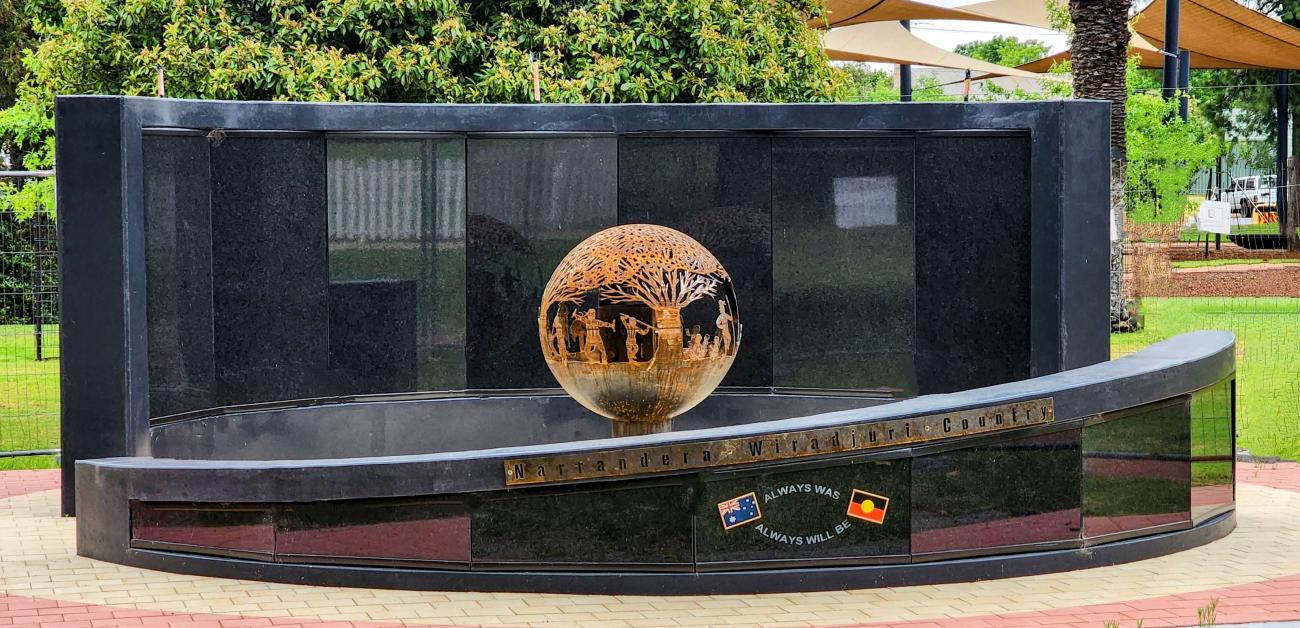 Wiradjuri Honour Wall at Marie Bashir Park in Narrandera